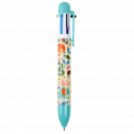 Six colour ballpoint pen with colourful wild animal print