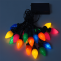 50s Christmas LED lights powered on