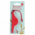 Honeycomb paper Christmas decoration in red in packaging
