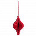 Honeycomb paper Christmas decoration in red