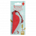 Honeycomb paper Christmas decoration in red in packaging