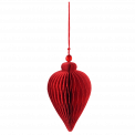Honeycomb paper Christmas decoration in red