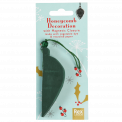 Honeycomb paper Christmas decoration in green in packaging