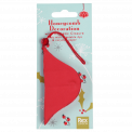 Honeycomb paper Christmas decoration in red in packaging