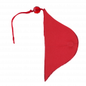 Honeycomb paper Christmas decoration in red folded flat