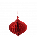 Honeycomb paper Christmas decoration in red