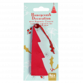 Honeycomb paper Christmas decoration in red in packaging