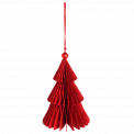 Honeycomb paper Christmas decoration in red