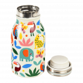 Wild Wonders stainless steel bottle with lid removed