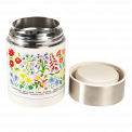 Wild Flowers stainless steel food flask with lid removed