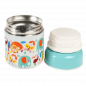 Wild Wonders stainless steel food flask with inner and outer lids removed