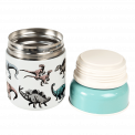 Prehistoric Land stainless steel food flask with inner and outer lids removed