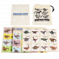 dinosaurs game cards with cotton bag and instructions book