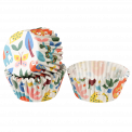 Cupcake cases in white with print of colourful wild animals