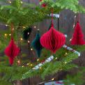 Red Round Honeycomb Christmas Decoration