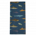 Tissue paper sheets with print of various sharks
