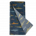 Sharks tissue paper pack with 1 sheet unfurled