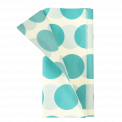 Turquoise on white Spotlight tissue paper pack with 1 sheet unfurled