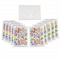 Wild Flowers Greeting Cards With Envelopes (pack Of 10)