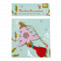 Pink Wooden Tree Christmas Decoration