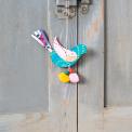 Hanging Paper Bird Decorations With Pom-Poms (set Of 3)