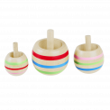 Wooden Spinning Tops (set Of 3)