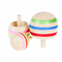 Wooden Spinning Tops (set Of 3)