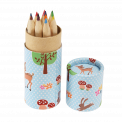 Woodland Creatures Colouring Pencils In A Tube