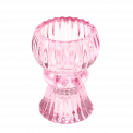 Double Ended Pink Glass Candlestick