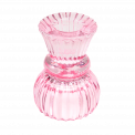 Double Ended Pink Glass Candlestick