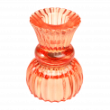 Double Ended Burnt Orange Glass Candlestick