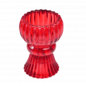 Double Ended Red Glass Candlestick