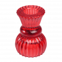 Double Ended Red Glass Candlestick