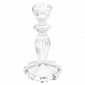 Tall Clear Glass Candlestick Holder