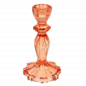 Tall Burnt Orange Glass Candlestick