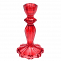 Tall Red Glass Candlestick