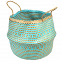 Large Turquoise Seagrass Basket