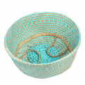 Large Turquoise Seagrass Basket