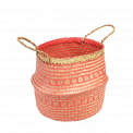 Small Coral Seagrass Basket