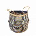 Small Navy Blue Seagrass Basket