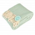 Aqua Herringbone Throw
