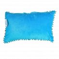 Greek Blue Pom Pom Cushion