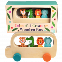 Colourful Creatures Wooden Bus
