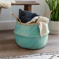 Large Turquoise Seagrass Basket