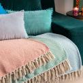 Large Pale Blue Herringbone Throw