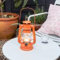 Burnt Orange Led Hurricane Lantern