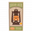 Burnt Orange Led Hurricane Lantern