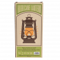 Burnt Orange Led Hurricane Lantern