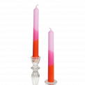 Dip Dye Candles Light Pink, Pink And Orange (set Of 4)