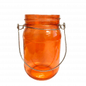 Orange Jam Jar Tealight Holder